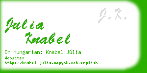 julia knabel business card
